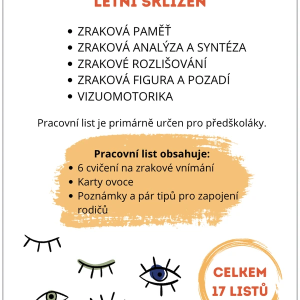 LETNÍ SKLIZEŇ: Rozvoj zrakového vnímání 👀🍓