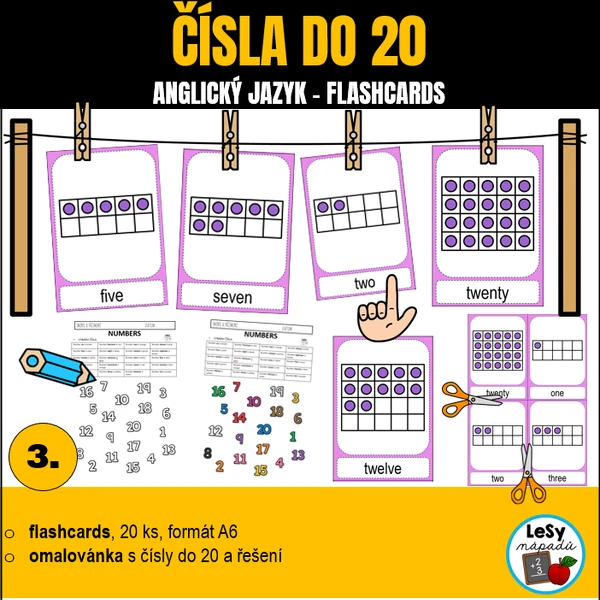 AJ: Čísla do 20 - flashcards