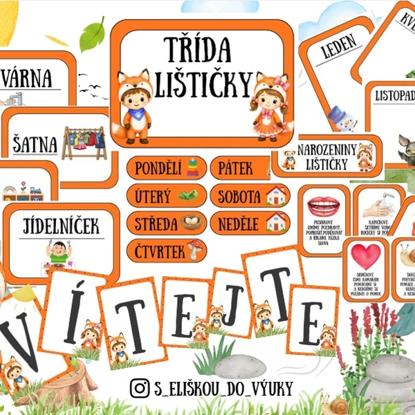 🦊LIŠTIČKY - VÝZDOBA PRO MŠ🦊