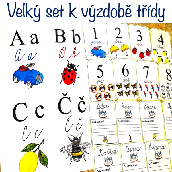 Velký set k výzdobě třídy - Neutrální