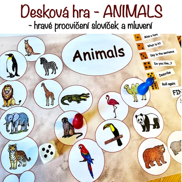 Desková hra - ANIMALS (ručně malované)