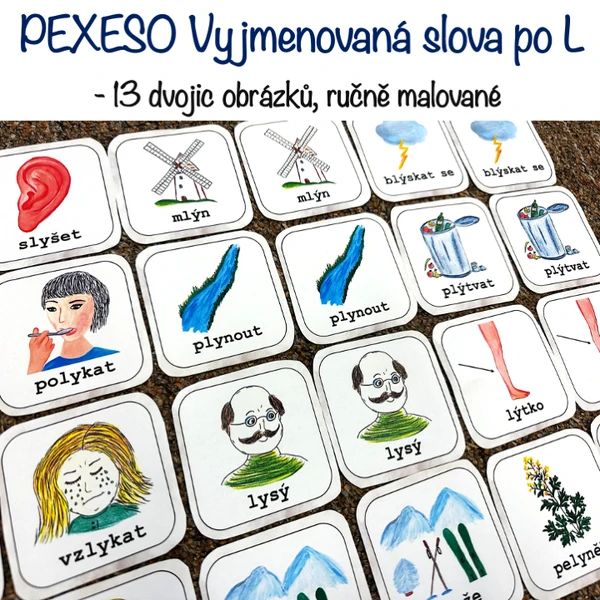 Pexeso - Vyjmenovaná slova po L
