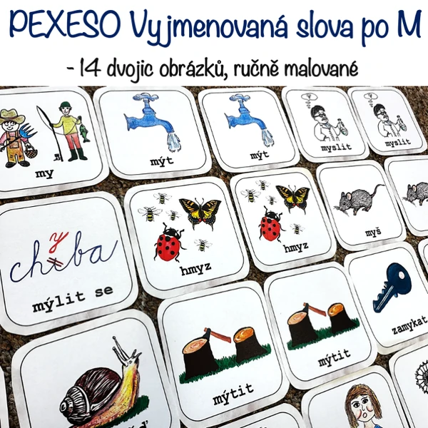 Pexeso - Vyjmenovaná slova po M