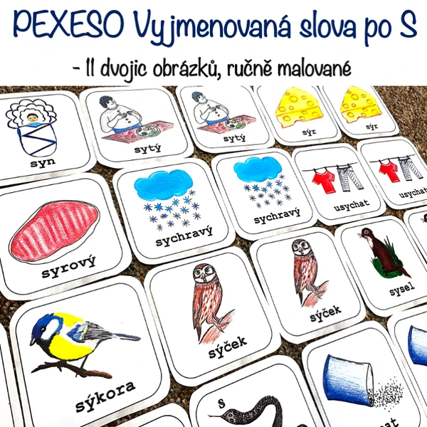Pexeso - Vyjmenovaná slova po S