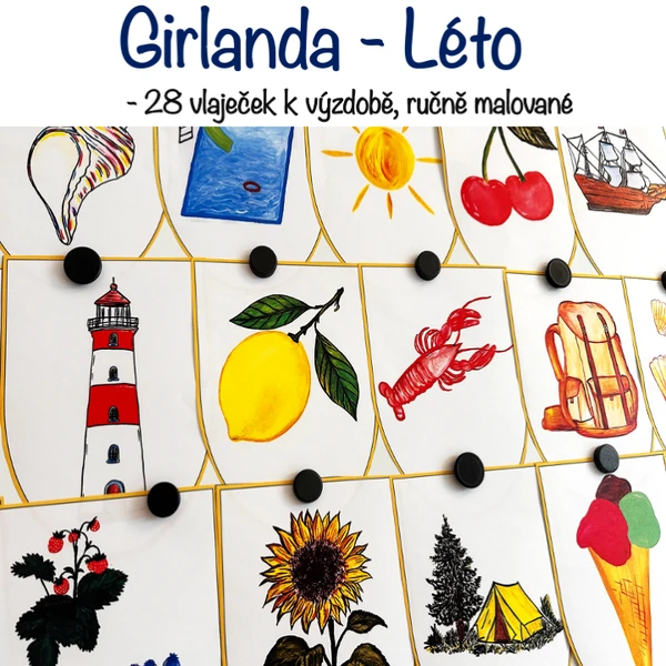 Girlanda k výzdobě - LÉTO