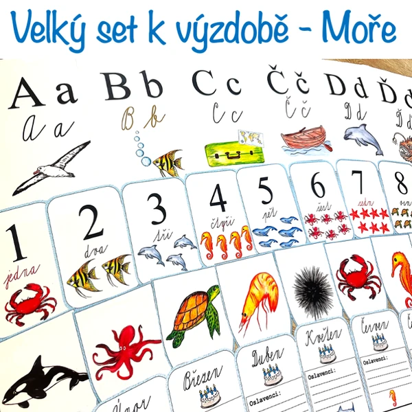 Velký set k výzdobě - MOŘE (balíček)
