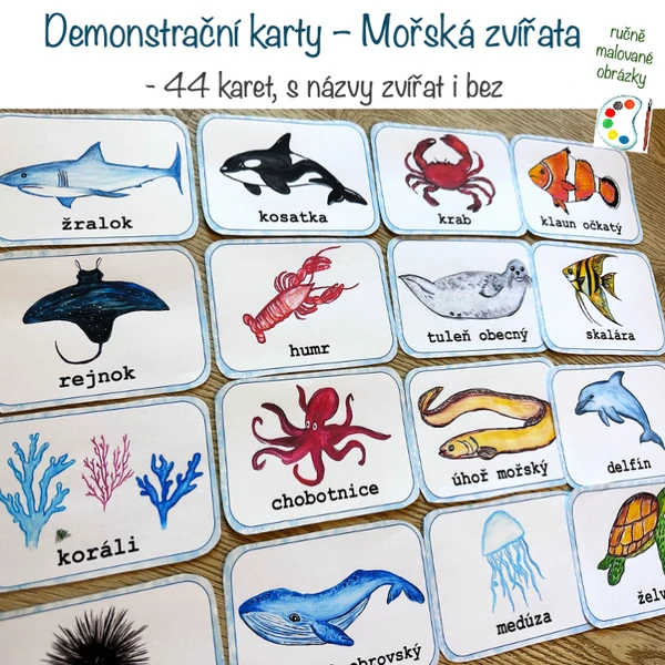 Demonstrační karty - Mořská zvířata