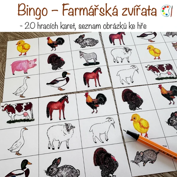Bingo - Farmářská zvířata