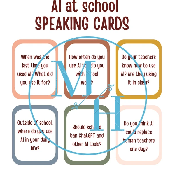 AI at school - speaking cards (A2-B1)