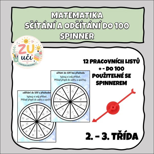 SPINNER - procvičování + - do 100