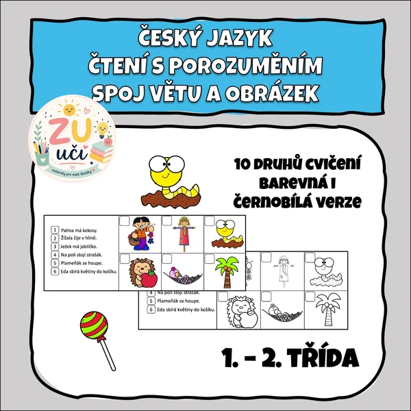 První čtení - Spoj obrázek s větou