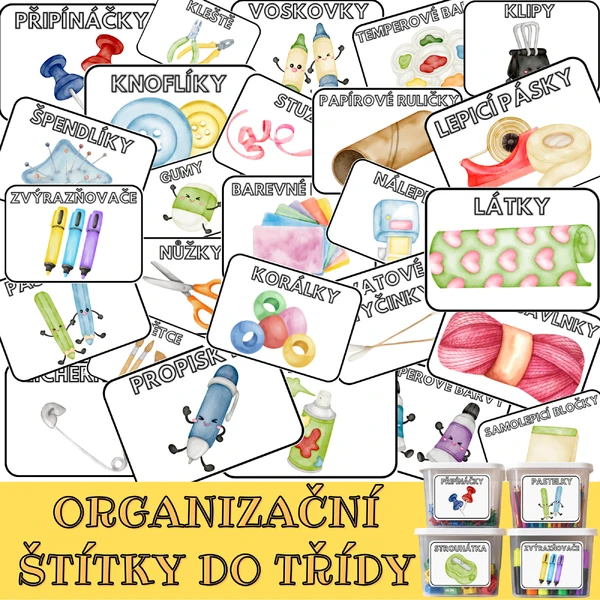 ORGANIZAČNÍ ŠTÍTKY DO TŘÍDY
