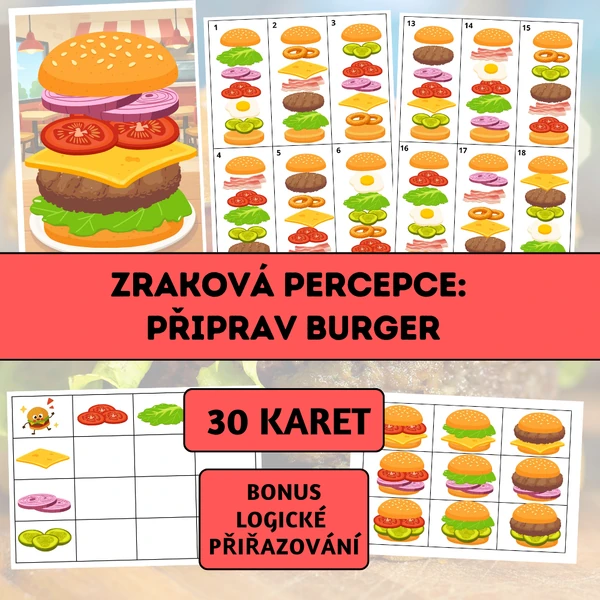 Zraková percepce: Připrav burger