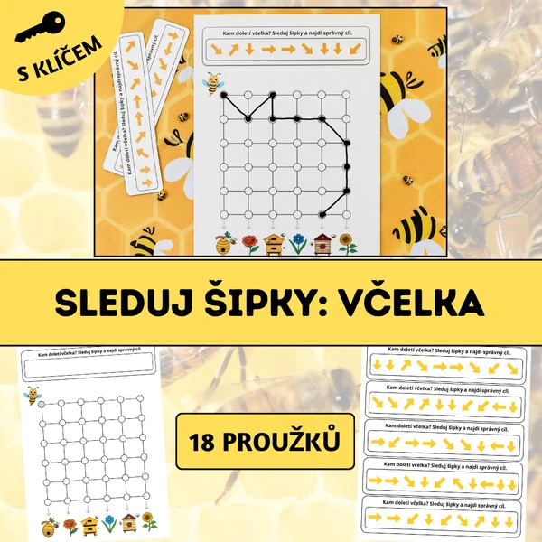 Sleduj šipky: Včelka