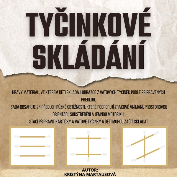 ✨ Tyčinkové tvary – Skládání podle předlohy ✨