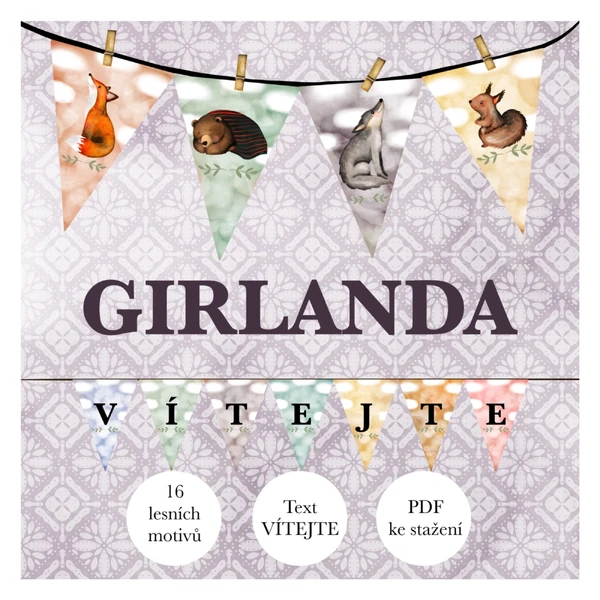Girlanda se zvířátky 