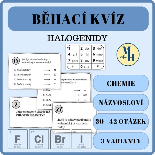 Běhací kvíz - Halogenidy