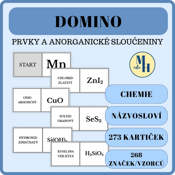 Domino - Prvky a anorganické sloučeniny