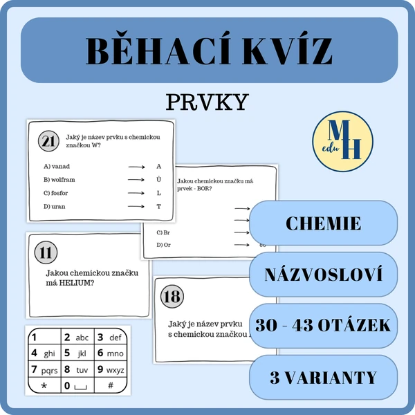 Běhací kvíz - Prvky