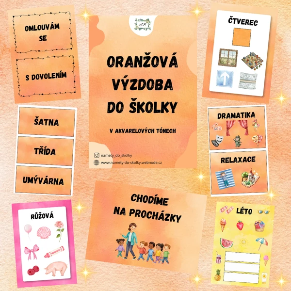 Výzdoba do školky - oranžová 
