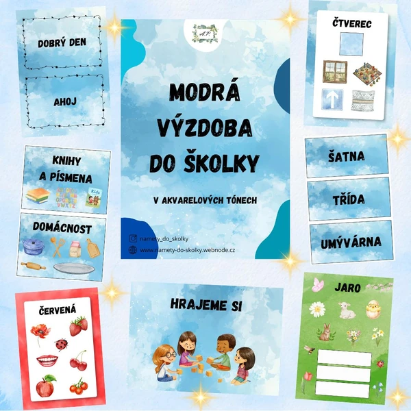 Výzdoba do školky - modrá 