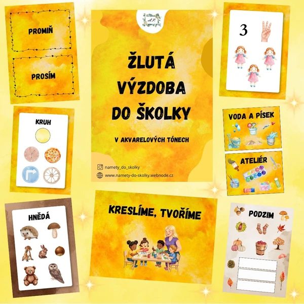Výzdoba do školky - žlutá
