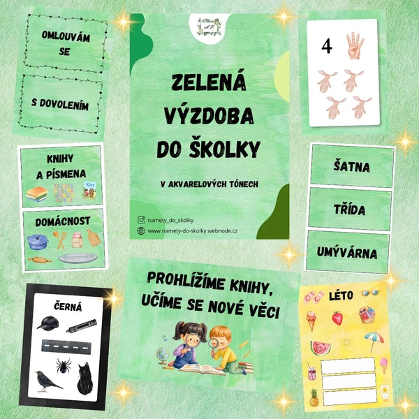 Výzdoba do školky - zelená 