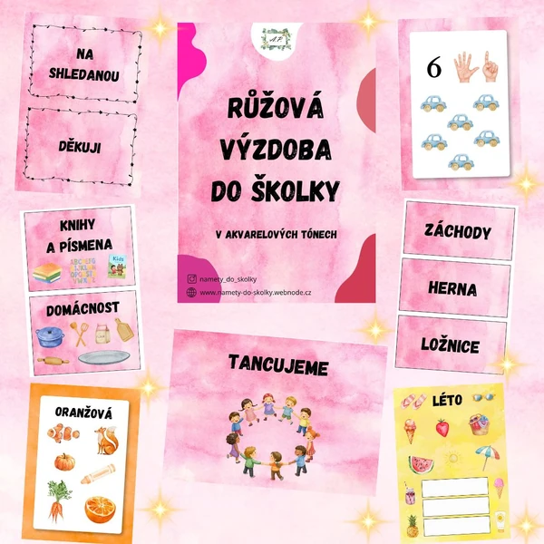 Výzdoba do školky - růžová 