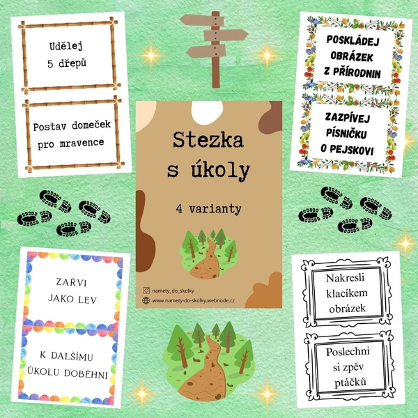 Stezka s úkoly - kartičky 