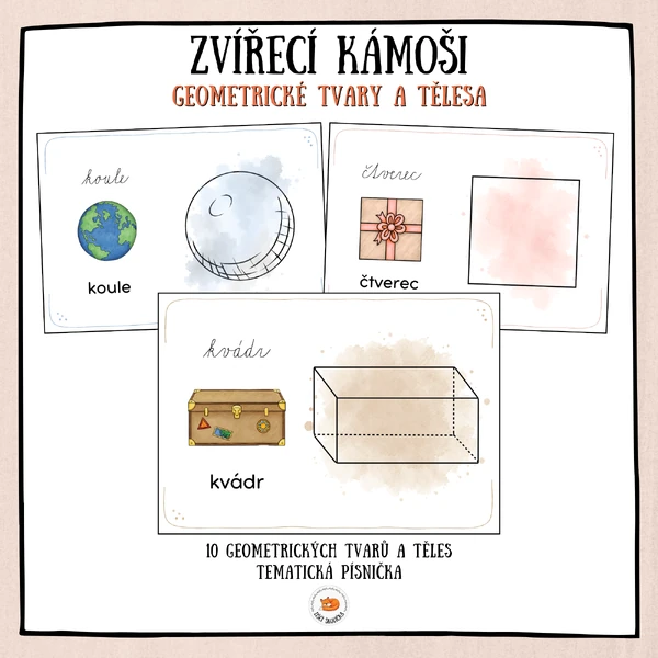 Zvířecí kámoši - geometrické tvary a tělesa