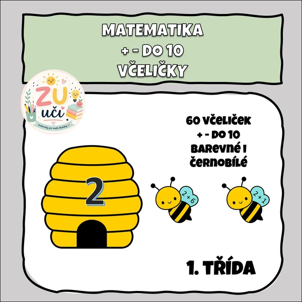 Sčítání a odčítání do 10 - Včeličky