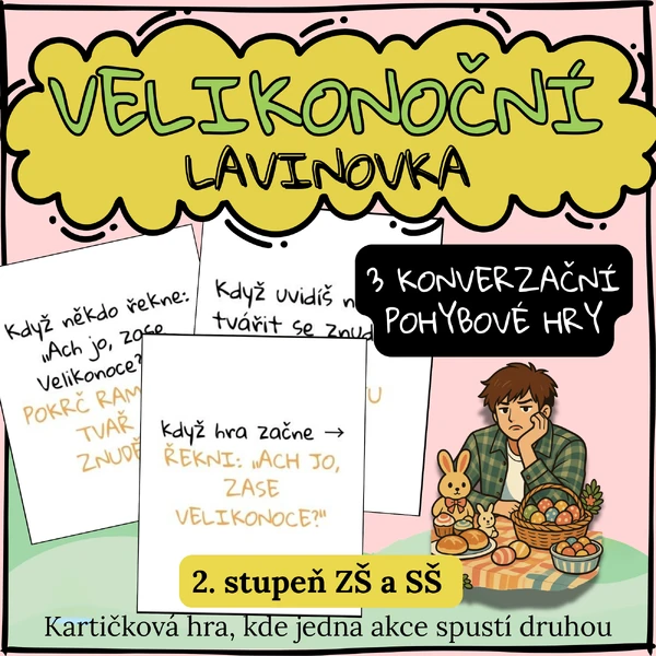 Velikonoční lavinovka pro 2. stupeň (ČJ verze)