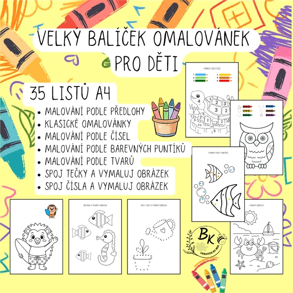 VELKÝ BALÍČEK OMALOVÁNEK