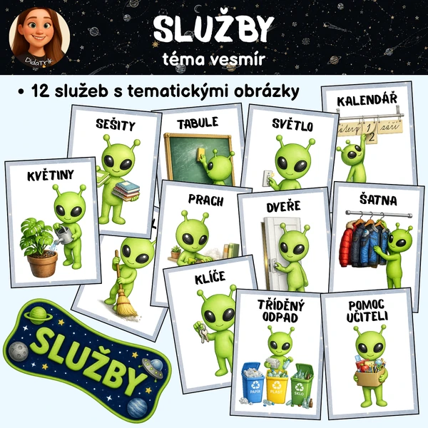 Služby - téma vesmír
