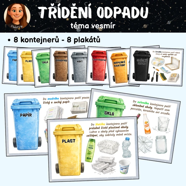 Třídění odpadu - téma vesmír