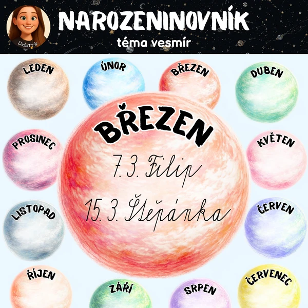 Narozeninovník - téma vesmír