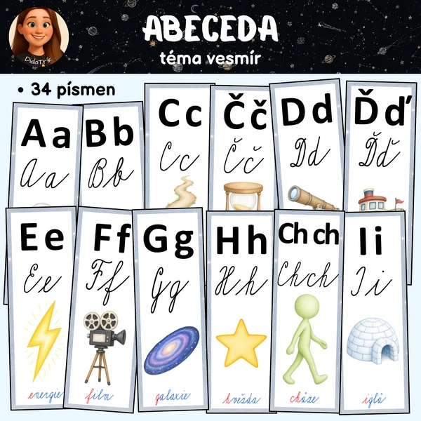Abeceda - téma vesmír