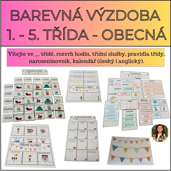 Barevná výzdoba 1. - 5. třída - obecná