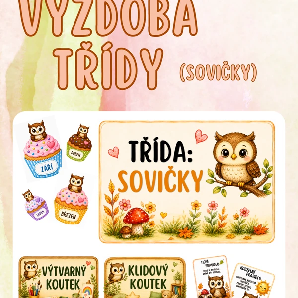 Výzdoba třídy - SOVIČKY