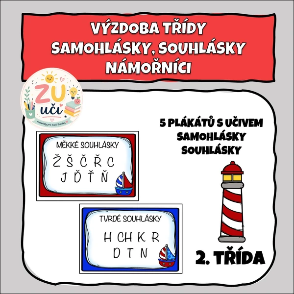 Výzdoba třídy - Samohlásky a souhlásky 