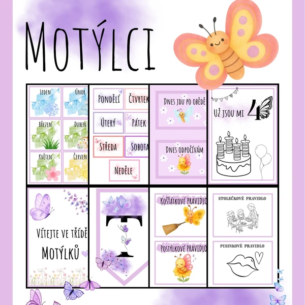 VÝZDOBA TŘÍDY - Motýlci 🦋