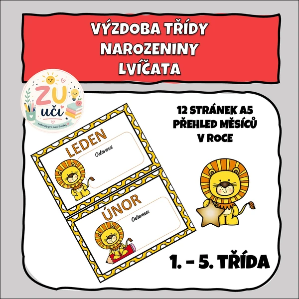 Výzdoba třídy - Narozeniny - Lvíčata