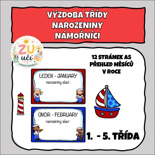 Výzdoba třídy - narozeniny - Námořníci