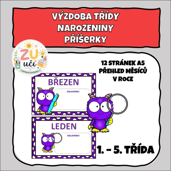 Výzdoba třídy - Narozeniny - Příšerky