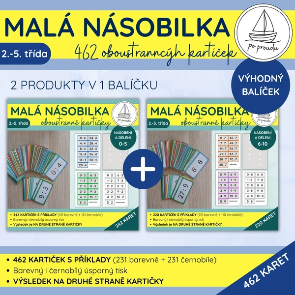 Malá násobilka | 462 oboustranných kartiček