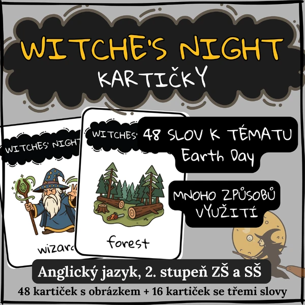 WITCHES' NIGHT - Speaking Cards (kartičky k procvičení slovní zásoby)