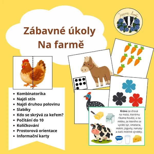 Zábavné úkoly - Na farmě 