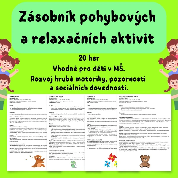 Zásobník pohybových a relaxačních aktivit 