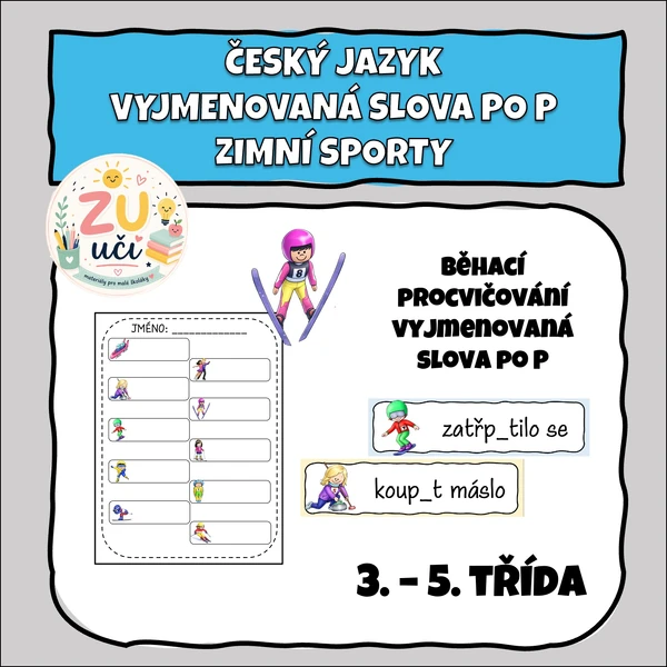 Zimní sporty - Vyjmenovaná slova po P