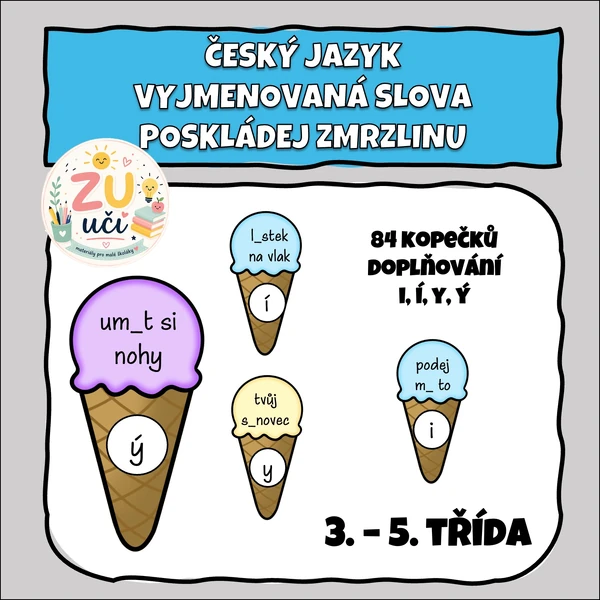Vyjmenovaná slova - Poskládej si zmrzlinu!